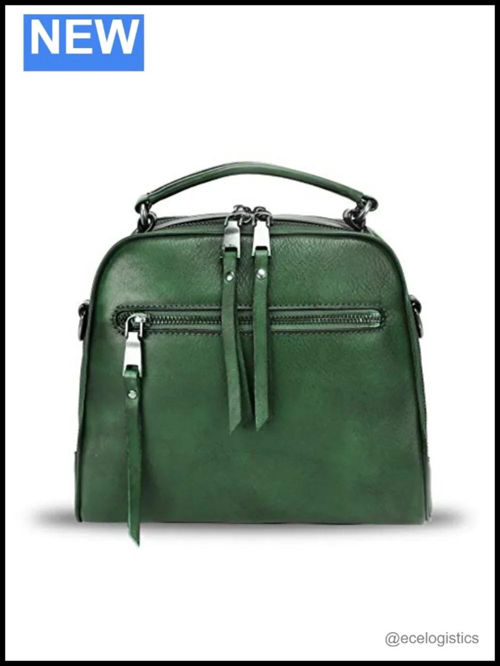 Genuine Leather Satchel Purse for Women Retro Cowhide Handmade Top Handle